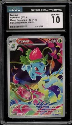 Pokemon Ivysaur Mega Evolution Illustration Rare #134 CGC 10 Gem Mint - Image 1