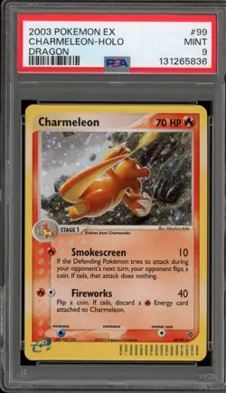 Pokemon Charmeleon EX Dragon Holo Rare #99 PSA 9 Mint - Image 1