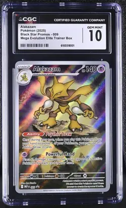 Alakazam *CGC 10* Illustration Rare *Mega Evolution ETB Promo* #9 *2025* Pokemon - Image 1