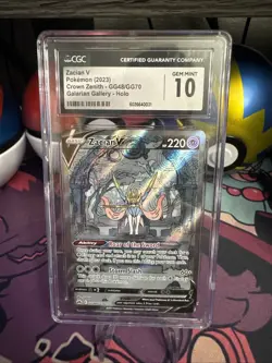 Zacian V Crown Zenith Galarian Gallery Full Art #GG48 Pokemon CGC 10 - Image 1