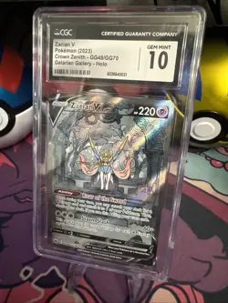 Zacian V Crown Zenith Galarian Gallery Full Art #GG48 Pokemon CGC 10 - Image 2