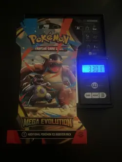 (VERY HEAVY) 33.01g Pokemon TCG Mega Evolution Sleeved Booster Pack (SEALED)✅ - Image 1