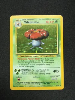 Vileplume 15/64 Jungle Holo Pokemon TCG WOTC Vintage MP - Image 1