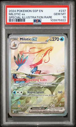 2024 Pokemon Surging Sparks Milotic Ex #237 GEM MT PSA 10 Special Illus. Rare - Image 1