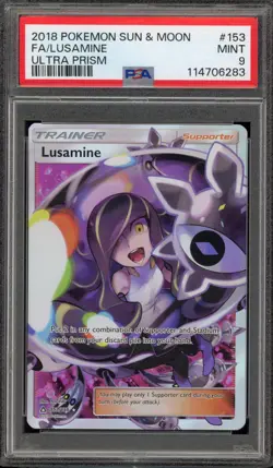 Pokemon Lusamine Ultra Prism Full Art #153 PSA 9 Mint - Image 1