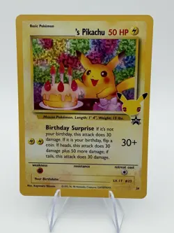 Birthday Pikachu Holo 24 Celebrations Classic Collection Pokemon 2021 NM - Image 1