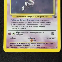 Haunter 6/62 Holo Rare Fossil Unlimited 1999 WOTC Pokemon Vintage English - Image 4