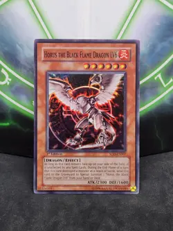 Yugioh Horus the Black Flame Dragon LV6 SOD-EN007 Super Rare 1st Edition LP - Image 1