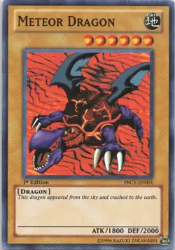 1996 TCG 1st Edition METEOR DRAGON HOLO RARE #PRC1-EN001 - Image 1
