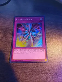 Yugioh Red-Eyes Burn DRL2-EN021 Super Rare 1st Ed Nm - Image 1