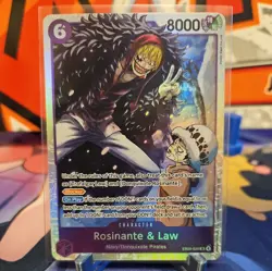 Rosinante & Law EB04-038 Super Rare Foil The Azure Sea's Seven OP14-EB04 - Image 1
