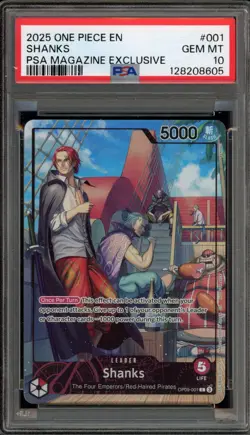 One Piece CCG Shanks PSA Magazine Exclusive Promo OP09-001 PSA 10 Gem Mint - Image 1