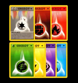 2000 Pokemon 1ST EDITION KOREAN Base Set COMPLETE Non Holo ENERGY Cards #96-102 - Image 1
