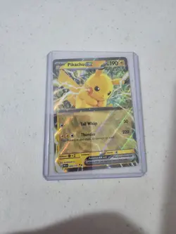 Pokemon TCG Pikachu EX Double Rare Holo Prismatic Evolutions Card 028/131 - Image 1