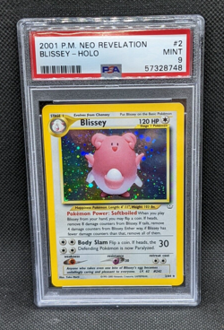 BLISSEY 2/64 Unlimited Neo Revelation Holo Rare Pokemon Card PSA 9 MINT - Image 1