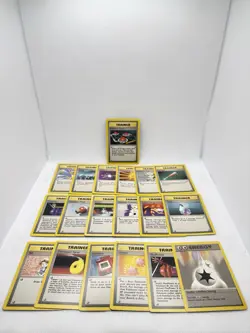 Vintage Base Set Pokemon Trainer Card Lot of (19) Cards from Pokemon Base Set - Image 1