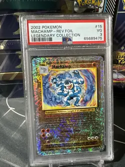 Pokemon TCG Machamp Legendary Collection Reverse Holo Card 15/110 PSA 3 - Image 1