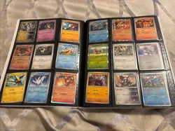Binder Pokemon Card Collection Mixed Holos Rares Uncommons Reverse ~300 - Image 4