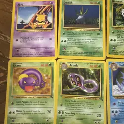 Lot 19 Vintage Pokemon Cards Fossil Jungle Base Common Uncommon - Image 2