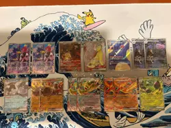 Lot Of 15 The Glory Of Team Rocket Cards - SR - AR - RR - Meowth 109/098 AR - Image 1