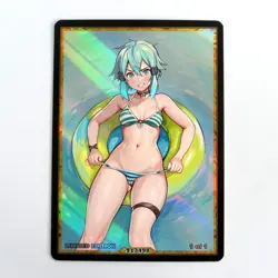 SINON Waifu Anime Card LIMITED 1/1 Custom TCG Holo Goddess Story ACG T13498 - Image 1