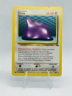 Ditto 18/62 Fossil Regular Wotc Pokemon Card LP+ - Image 1