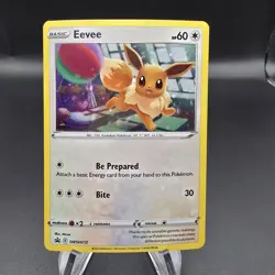 Pokemon TCG Eevee SWSH212 Holo Sword Shield Cosmos Black Star Promo Card - Image 1