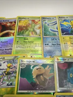 Pokemon Foil Reverse Foil Heavy Wear Card Lot - Baltoy, Manaphy, Raichu Etc - Image 3