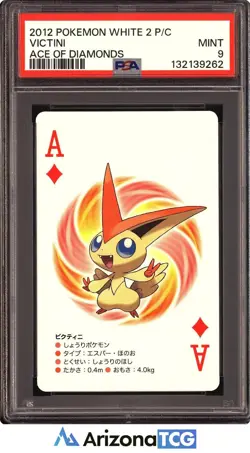 Pokemon 2012 Victini Ace Of Diamonds Pokemon White 2 Playing Card Japanese PSA 9 - Image 1