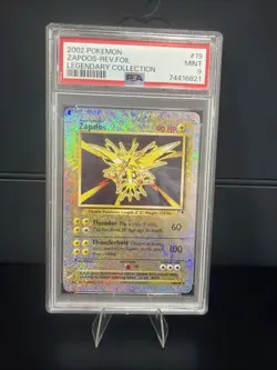 PSA 9 MINT Pokemon TCG Zapdos 2002 Legendary Collection Reverse Holo Card 19/110 - Image 1