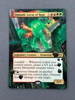 Omnath Locus of Rage MTG Lorwyn Eclipsed Commander Hand Painted Full Altered Art - Image 1