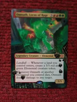 Omnath Locus of Rage MTG Lorwyn Eclipsed Commander Hand Painted Full Altered Art - Image 2