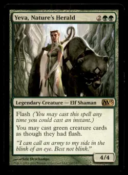 Yeva, Nature's Herald LP Light Play Magic 2013 MTG [11313] - Image 1