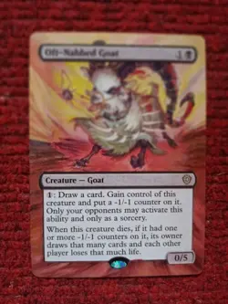 Oft-Nabbed Goat MTG Lorwyn Eclipsed Commander Hand Painted Extended Altered Art - Image 2