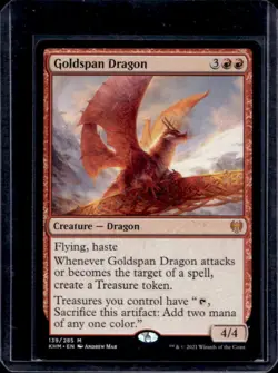 2021 Magic MTG Kaldheim Goldspan Dragon #139 - Image 1