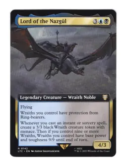 MTG Lord of the Nazgul *EXTENDED ART* Tales of Middle-earth Commander 0142 NM - Image 1