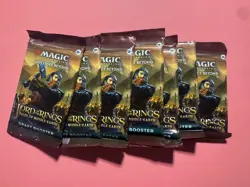 (7)Magic The Gathering LOTR Tales of Middle-earth Draft Booster Pack New Sealed - Image 1