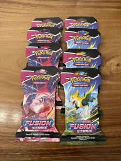 Pokemon fusion strike sleeved booster pack 8x Lot - Image 1
