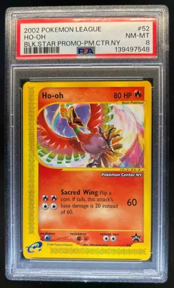 1999 Pokemon Wizards Black Star Promos Ho-oh #52 PSA 8 - Image 1