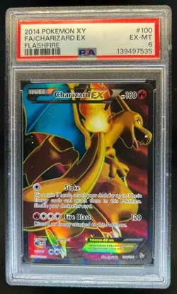 2014 Pokemon XY Flashfire Charizard #100 PSA 6 - Image 1