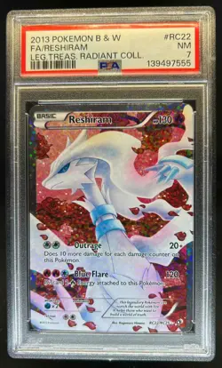 2013 Pokemon Legendary Treasures Reshiram Radiant Collection #RC22 PSA 7 - Image 1