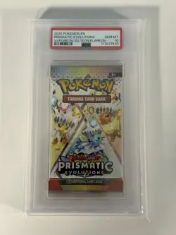 3x PSA 10 Gem Mint Prismatic Evolutions Pokemon Graded Booster Pack Set - Image 3