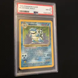 1999 POKEMON BASE SET UNLIMITED #2 BLASTOISE-HOLO PSA 8 - Image 1