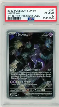 2023 Pokemon Scarlet & Violet 151 Mewtwo Ultra Premium Collection #052 PSA 10 - Image 1