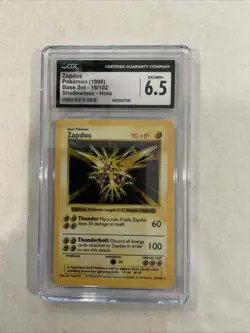 Pokemon TCG Zapdos Base Set 16/102 Holo Shadowless Holo Rare ♨♨3 - Image 2