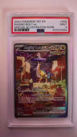 2024 Pokemon Scarlet Violet Temporal Forces Illus Rare Raging Bolt Ex PSA 9 - Image 1