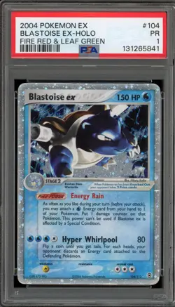 Pokemon Blastoise ex EX Fire Red & Leaf Green Holo Ultra Rare #104 PSA 1 - Image 1