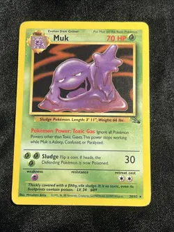 Pokemon TCG Muk 28/62 Fossil Regular Non-Holo Rare LP Condition (A1) - Image 1