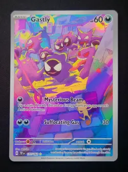 Pokemon TCG S&V Temporal Forces Gastly Illustration Rare TEF 177/162 NM/M Holo - Image 1