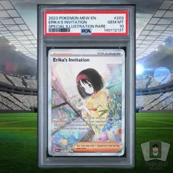 Erika's Invitation SIR 2023 Pokemon S&V 151 MEW EN #203/165 PSA 10 GEM MINT - Image 1